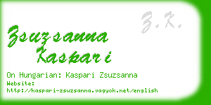 zsuzsanna kaspari business card